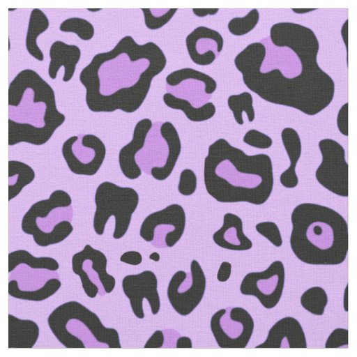Purple dental leopard print fabric