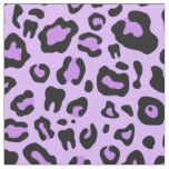 Purple dental leopard print fabric