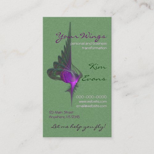Purple Dervish Abstract Art Business Cards