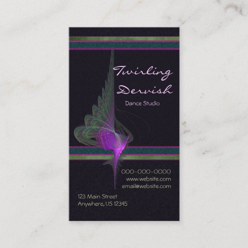 Purple Dervish Abstract Art Business Cards