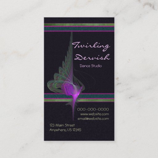 Customizable Purple Dervish Abstract Art Business Cards