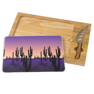 Purple Desert Rectangular Cheese Board