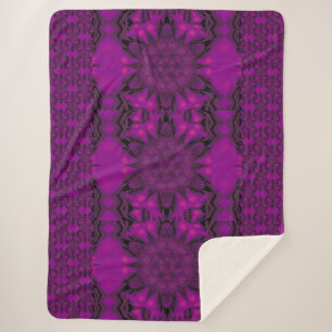 Purple Desert Song 14 Sherpa Blanket