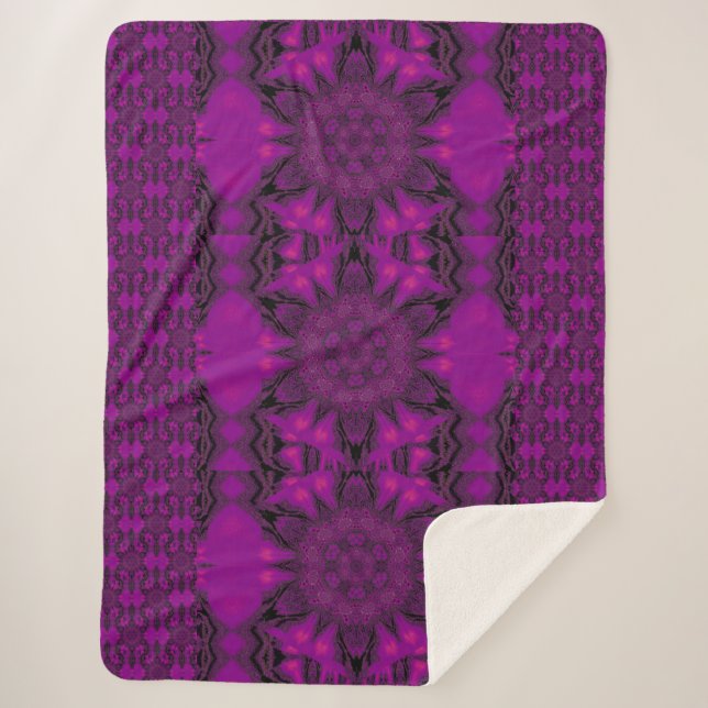 Purple Desert Song 14 Sherpa Blanket (Front)