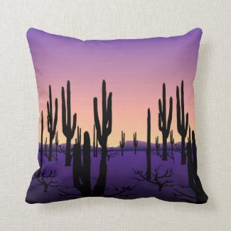 Purple Desert Throw Pillows
