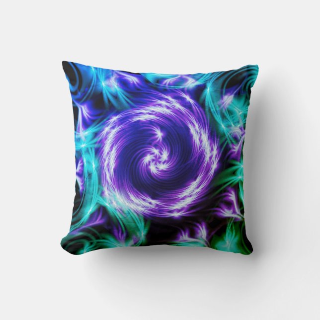 Purple Design Throw Pillow (Front)