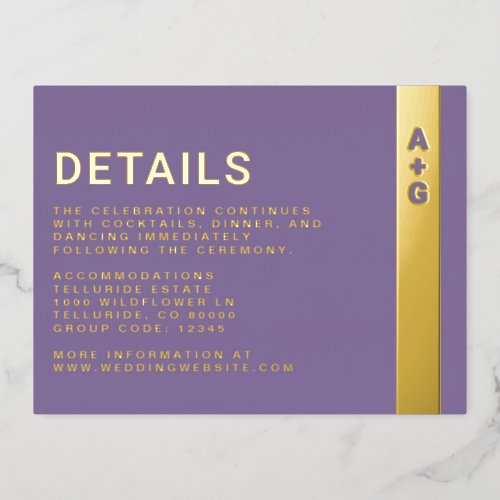 Purple Details Enclosure Card