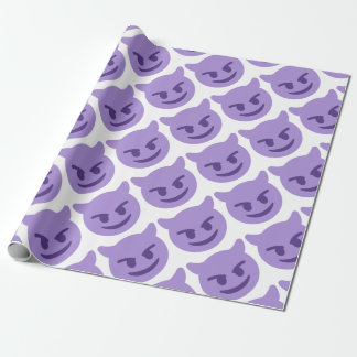 Purple Devil Emoji Wrapping Paper