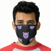purple devil emojis face mask (Worn Him)