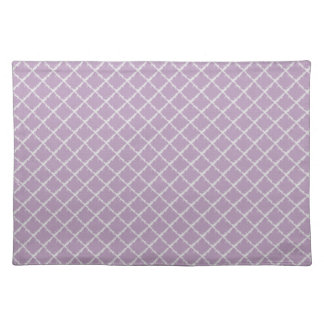 Purple Diagonal Check Design Cloth Placemat