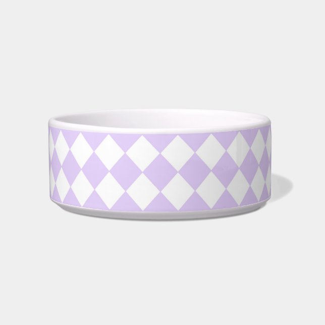 Purple Diamond Checkered pattern Bowl (Front)