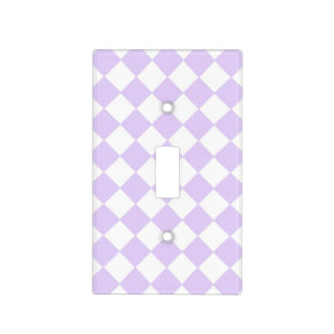 Purple Diamond Checkered pattern Light Switch Cover