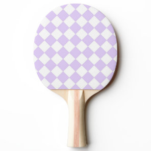 Purple Diamond Checkered pattern Ping Pong Paddle
