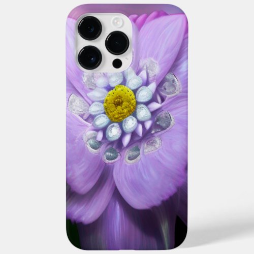 Purple Diamond Flower Painting Case_Mate iPhone 14 Pro Max Case
