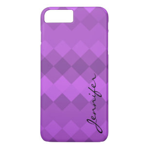 Purple Diamond Geometric Pattern iPhone 8 Plus/7 Plus Case
