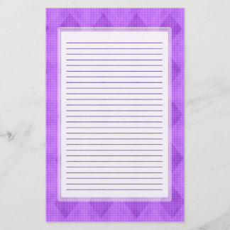 Purple Diamond Lined Stationery