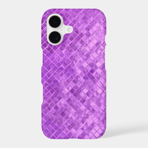 Purple Diamond Metallic Tile Design iPhone 17 Case