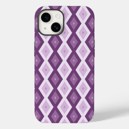 Purple diamond pattern Case_Mate iPhone 14 case