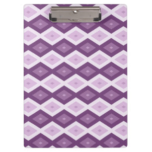 Purple diamond pattern clipboard