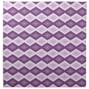Purple diamond pattern cloth napkin