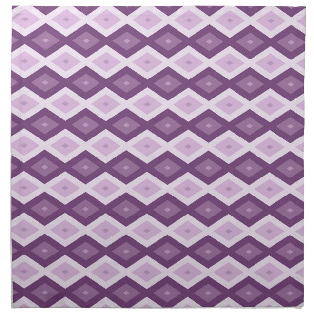 Purple diamond pattern cloth napkin (Front)