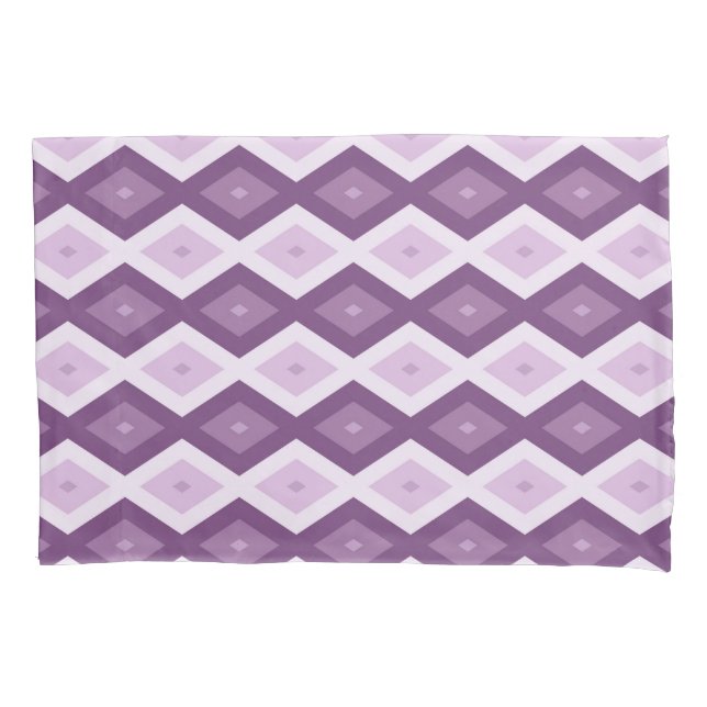 Purple diamond pattern pillow case (Front)