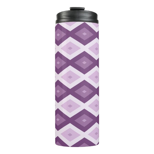 Purple diamond pattern thermal tumbler (Front)