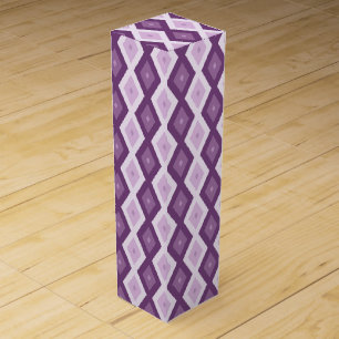 Purple diamond pattern wine box