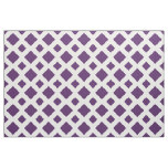 Purple Diamonds on White Geometric Fabric