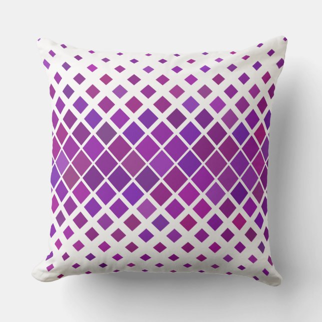 purple diamonds outdoor pillow  (Front)