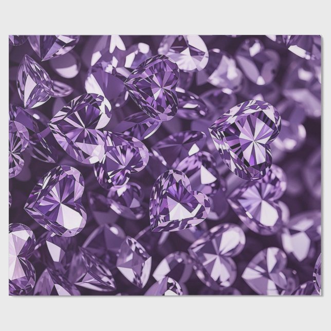 Purple Diamonds Wrapping Paper (Flat)