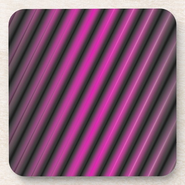 Purple Diffuse Lines Beverage Coaster (Front)