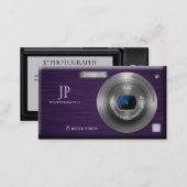 Purple Digital Camera Professional Photographer Business Card (Front/Back)