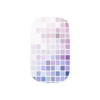Purple digital minx nail art