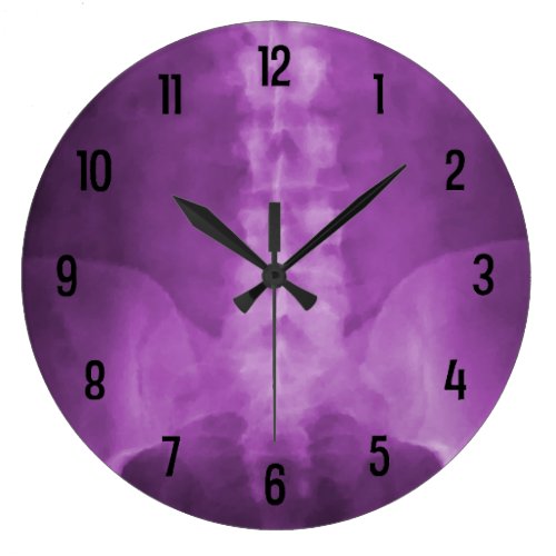 Purple Digital X-Ray Art Wall Clock