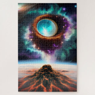 Purple Dimension Hovers Above Volcanic Nebula Dust Jigsaw Puzzle