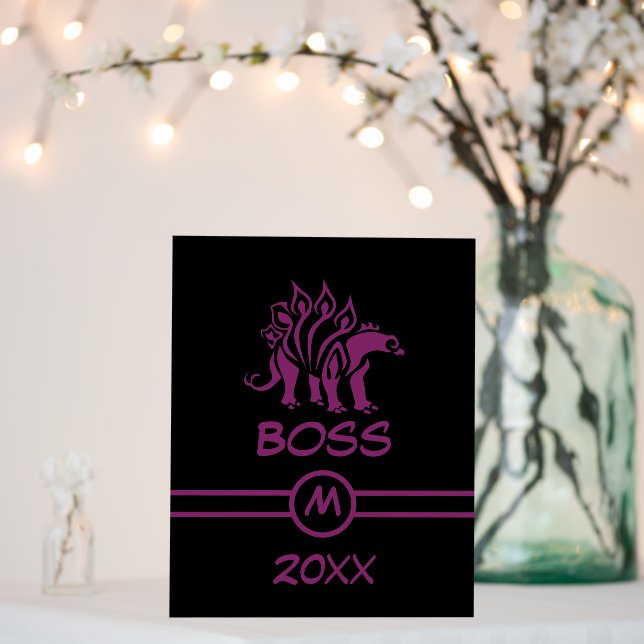 Purple Dino Stegosaurus Spiked  Dinosaur  Foam Board (In Situ (Wedding))