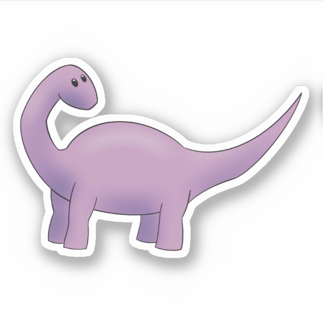 Purple Dino Sticker (Front)