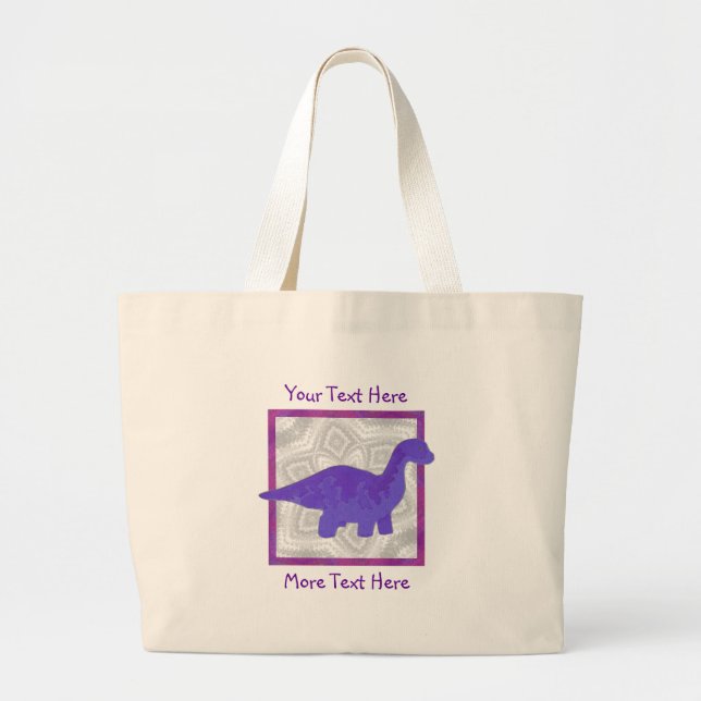Purple Dino Tote (Front)