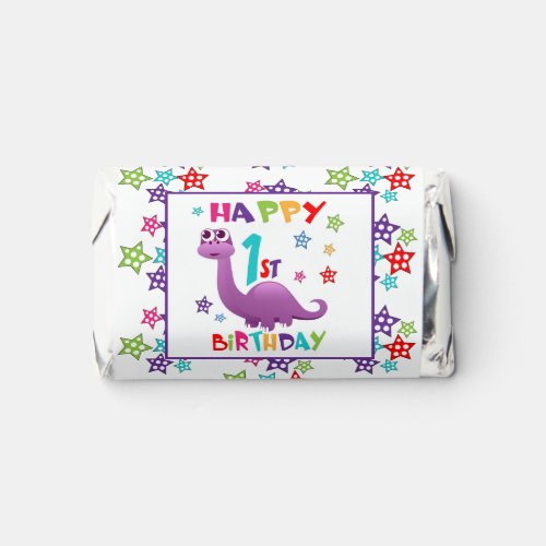 Purple Dinosaur 1st Birthday Hersheys Miniatures