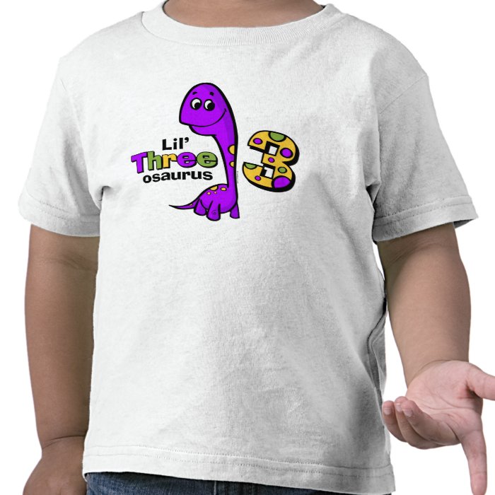 Purple Dinosaur 3rd Birthday Tshirt