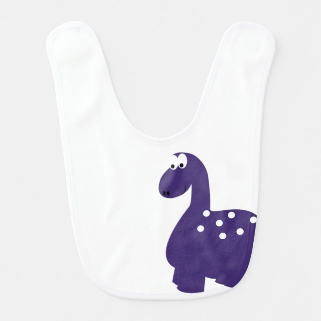 Purple Dinosaur Bib (Front)