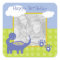 Purple Dinosaur Birthday with Dots Photo