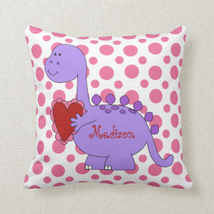 pink dinosaur pillow