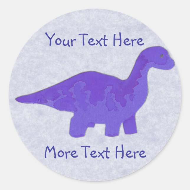 Purple Dinosaur Stickers (Front)