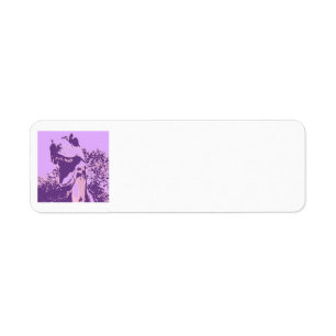 Purple Dinosaur T-Rex Label