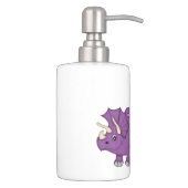 Purple dinosaur/Triceratops+Volcano Bath Set (Right)