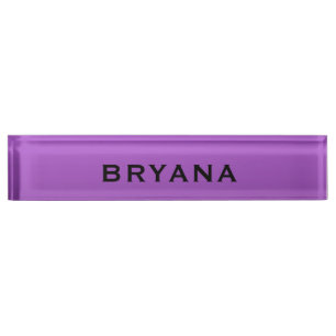 Purple Dipped Modern Bright Personalized Desk Desk Name Plate