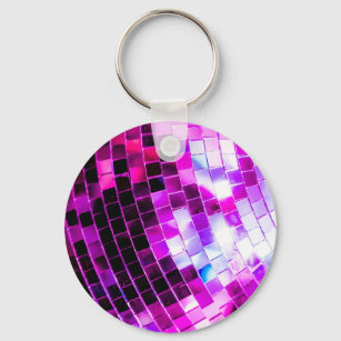 Purple Disco Ball Keychain