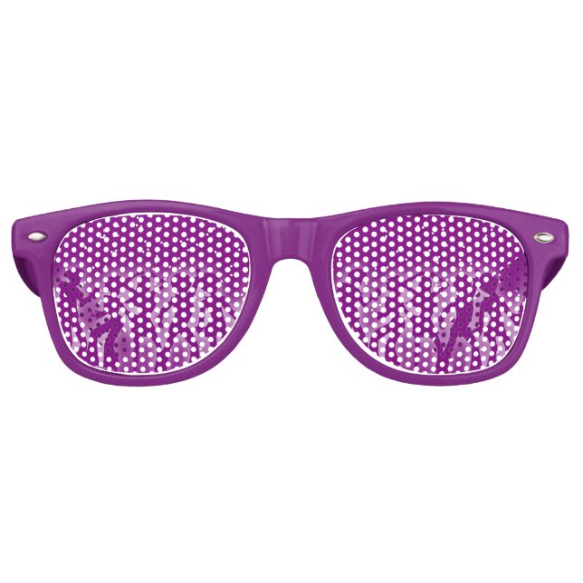 Purple Disco Dancers Retro 70s Dance Party Favors Retro Sunglasses (Front)